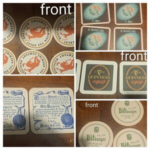 Vintage Beer Coaster Lot of 20 Guinness Bitburger German Brewery St Patrick’s Da